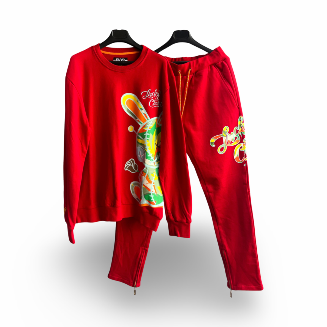001BKYS Lucky Charm Crew Neck Shirt And Pants Set