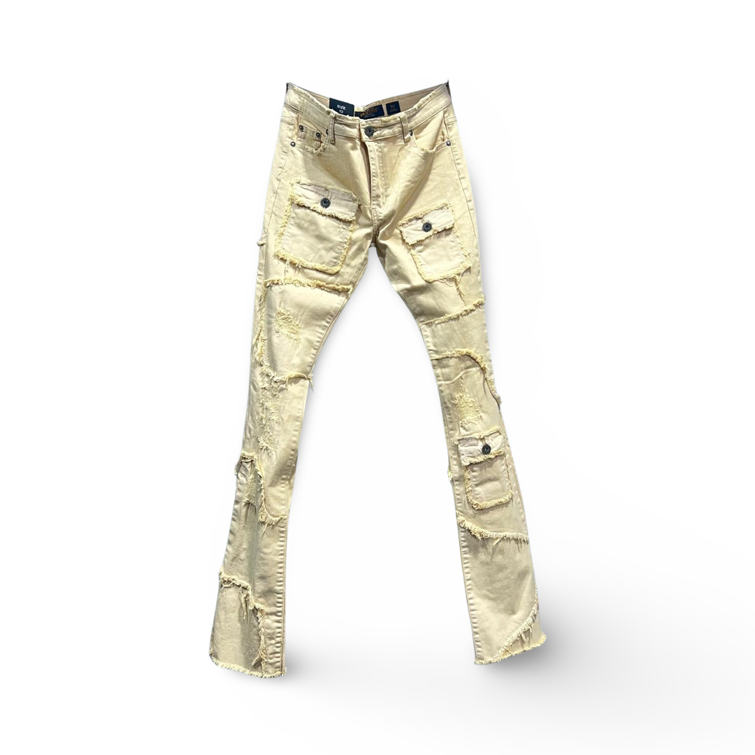 DL2250 Majestik Atomic Sand Stacked Fit Jeans