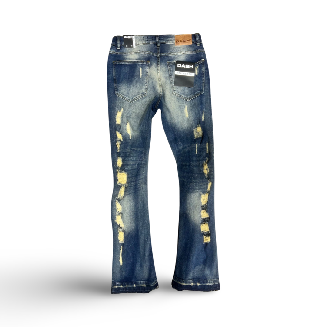 AD2014 Dash Rip & Repair Stacked Denim Jeans