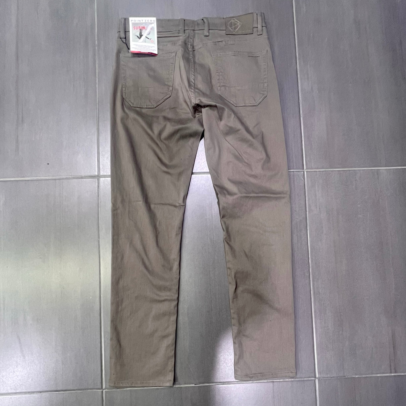 7369002 Point Zero Enzyme Slim Fit 5 Pocket Pants (Taupe)