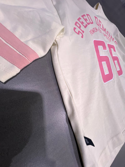 SS5114 Switch Remarkable Speed Demons Cream Crop Top
