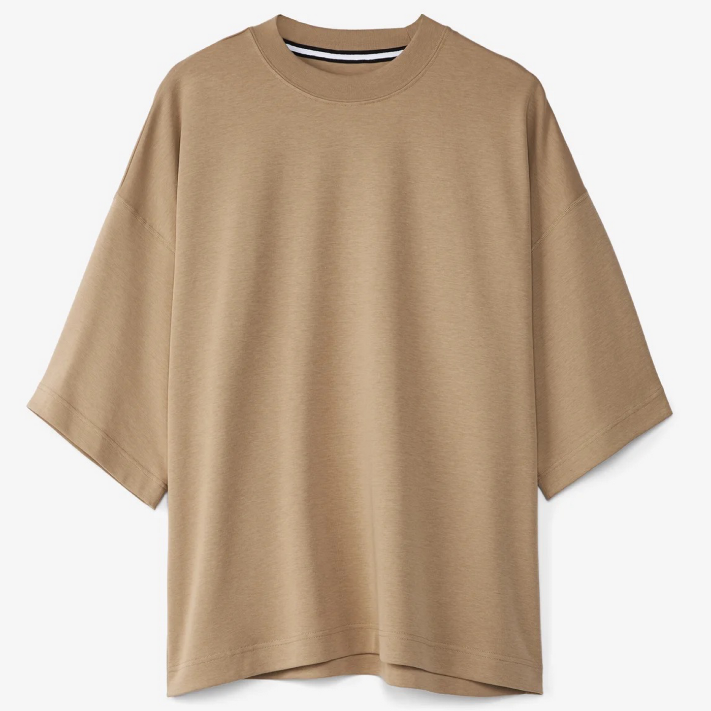 FB8165-247 Nike Short Sleeve Tech Fleece Reimagined Oversized Khaki T-Shirt