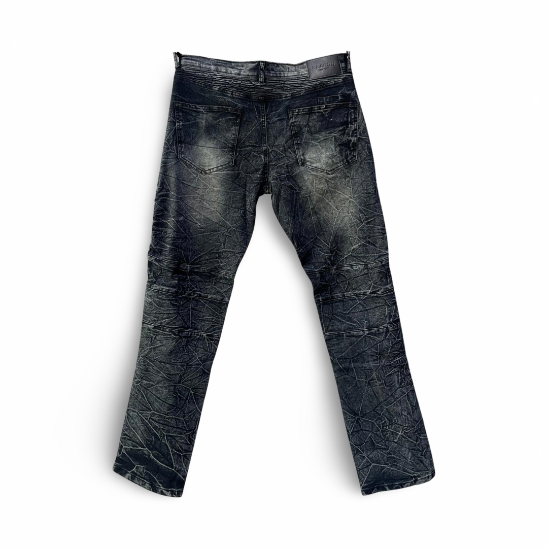 DF46 Reason Premium Denim Faded Black Jeans
