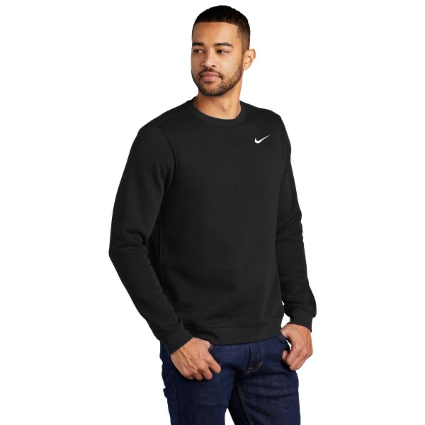 637902-010 Nike Club Fleece Crewneck Men’s Sweatshirt Black Men’s