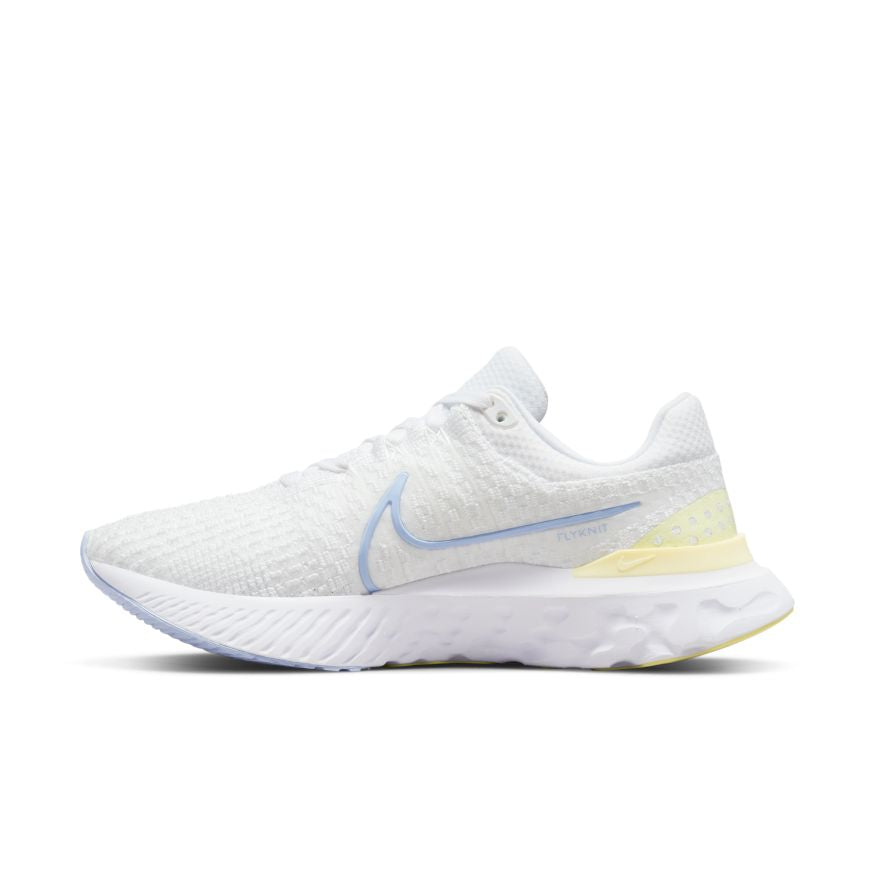 DD3024-100 Nike React Infinity Run Flyknit 3 White Violet Citron Tint