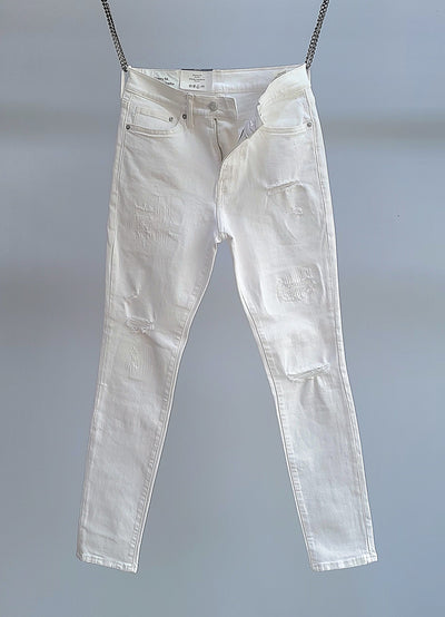469451 H&M Skinny fit White Coupe moulante Jeans