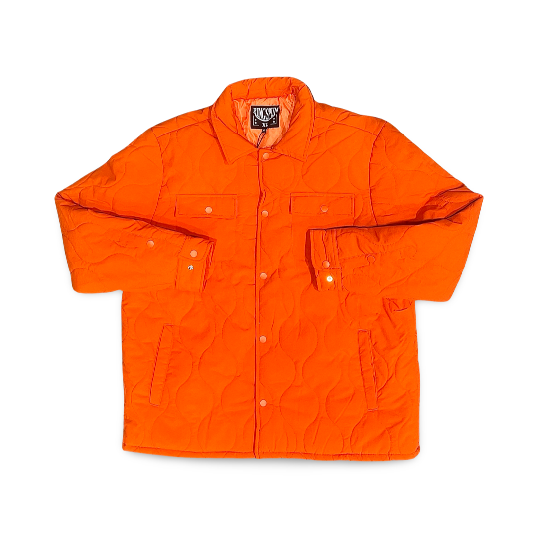332-781 Ringspun Quilted Shirt Jacket (Orange)