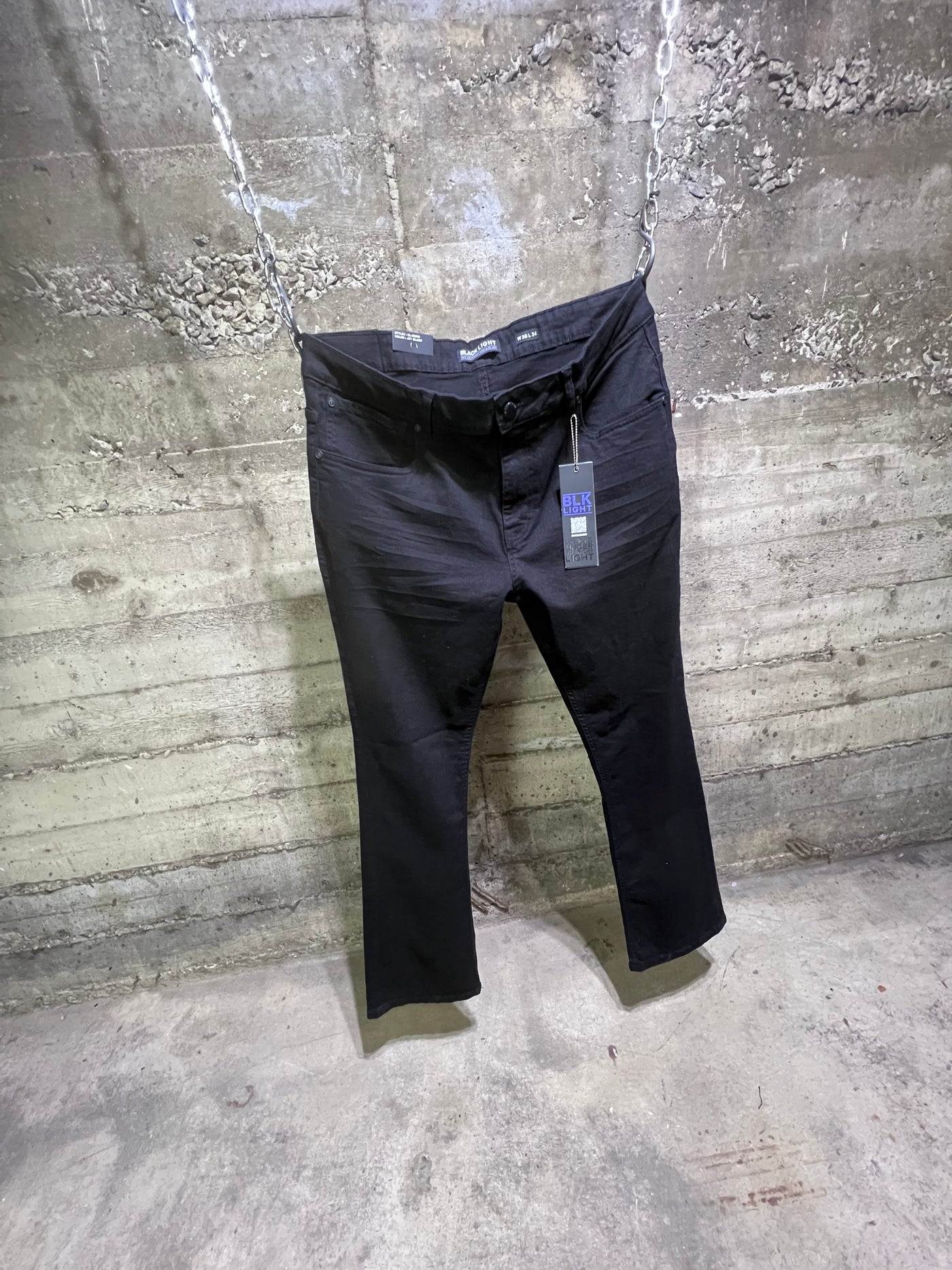 BL-80500 Black Light Hidden Truth Denim Jeans Jet Black