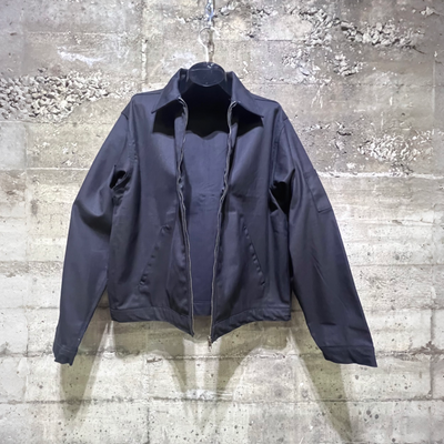 1of1 Dame-de-Grâce Classic Legacy Lightweight Cropped Fit Zipper Jacket Black