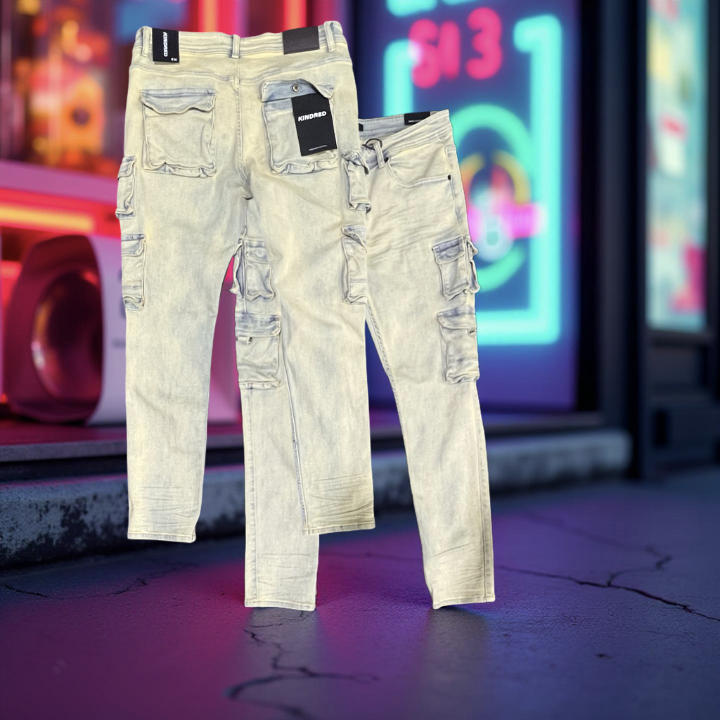 KD2045 Kindred Las Vegas Cargo Dlim Fit Jeans