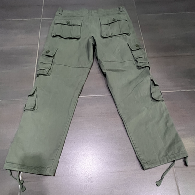 Profound Olive Green Multi-Pocket Tactical Cargo Pants Relaxed Fit