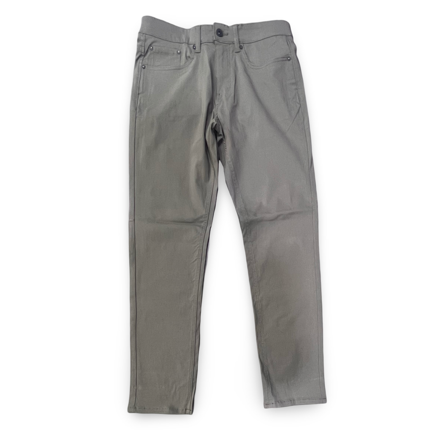 7369500 Point Zero Super Flex Solid Slim Fit 5 Pocket Pants (Taupe)