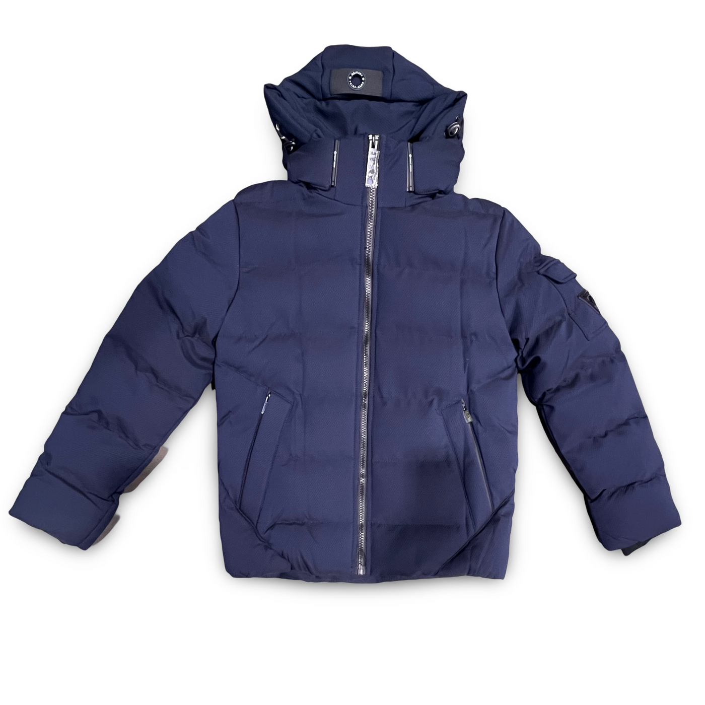 7168016 Point Zero Wide Twill Puffer Jacket Navy Blue