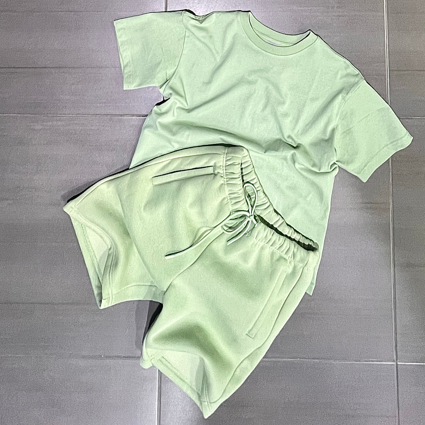 MT52/MS52 Riflessi Dusty Mint Box T-Shirt + Shorts Set