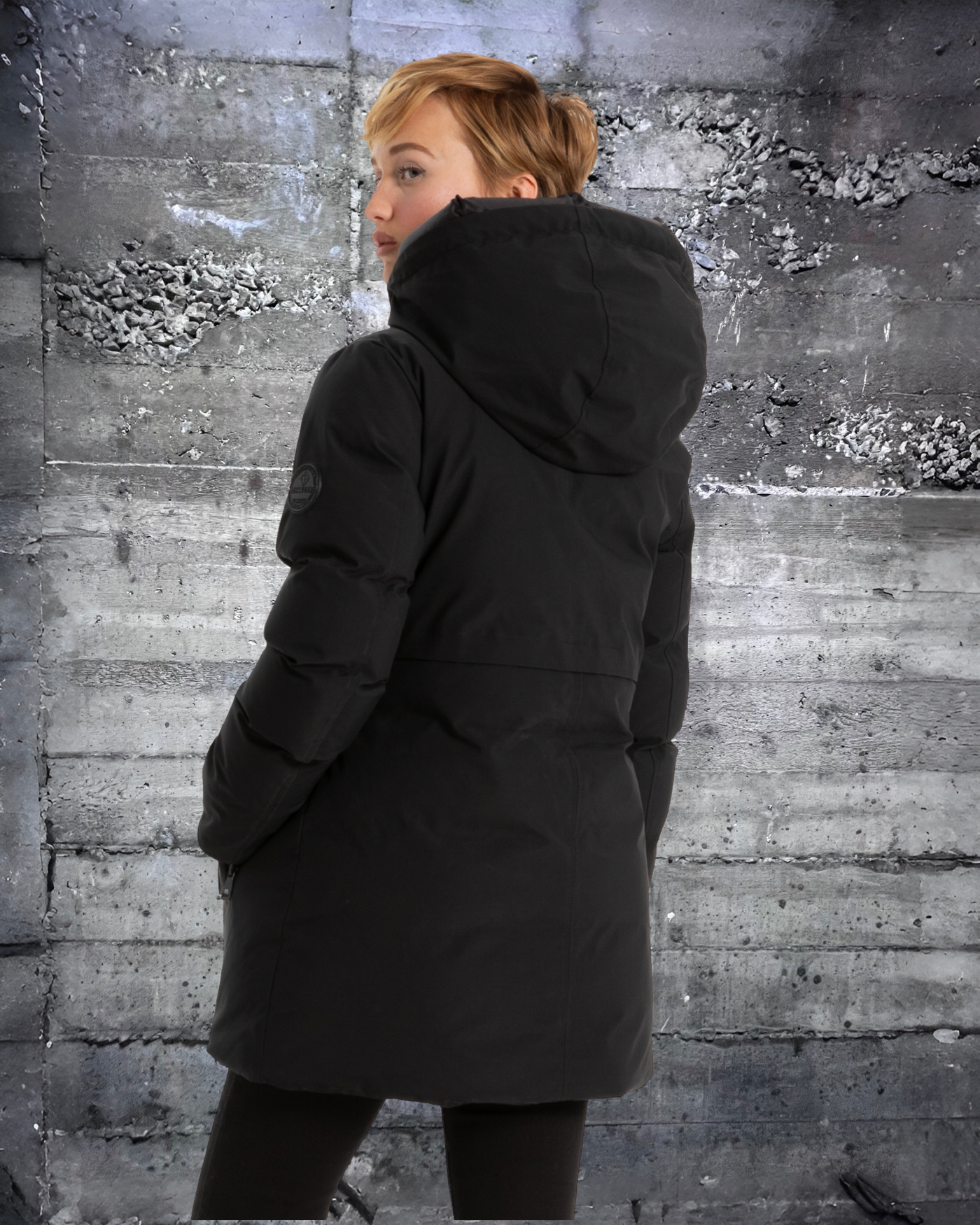 8368506 Point Zero Agnes Modern Parka Winter Jacket Black
