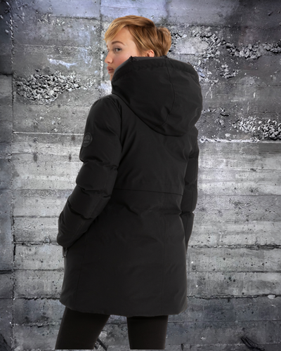 8368506 Point Zero Agnes Modern Parka Winter Jacket Black