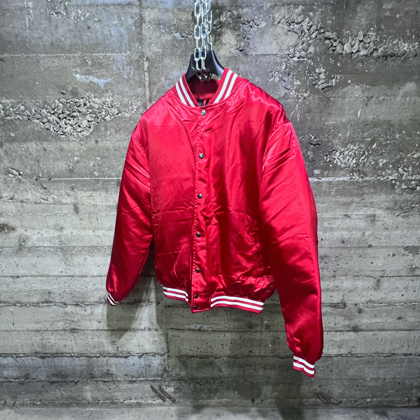 Chahine Sportwear Basic Letterman Bomber Varsity Sports Jacket (Red)