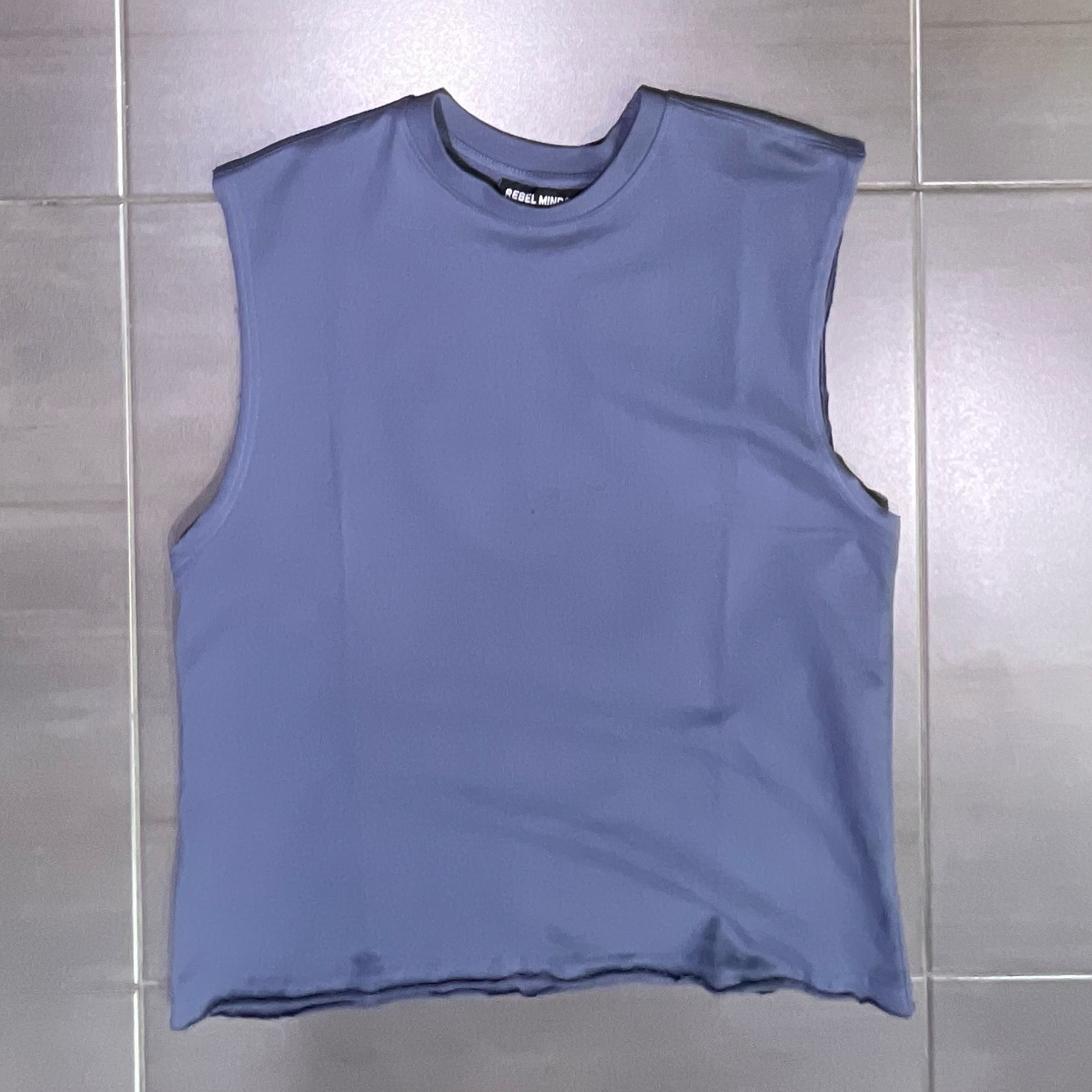 351-151 Rebel Minds Ash Blue Sleeveless T-Shirt
