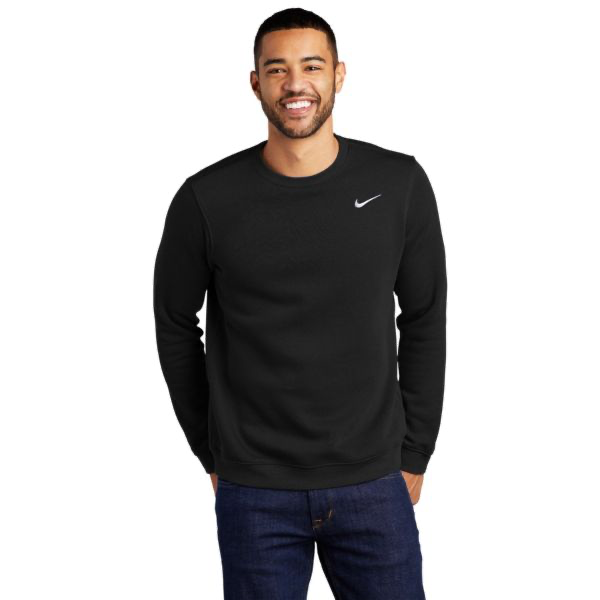 637902-010 Nike Club Fleece Crewneck Men’s Sweatshirt Black Men’s