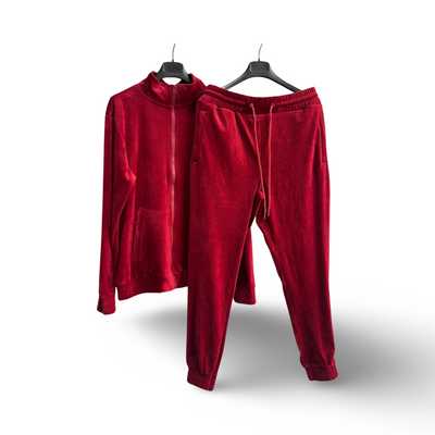 100-830 Rebel Minds Velour Velvet Tracksuit Sweater And Pants Set