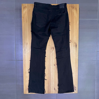 S3016T Spark Flare Fit Jeans Stacked Denim Jet Black
