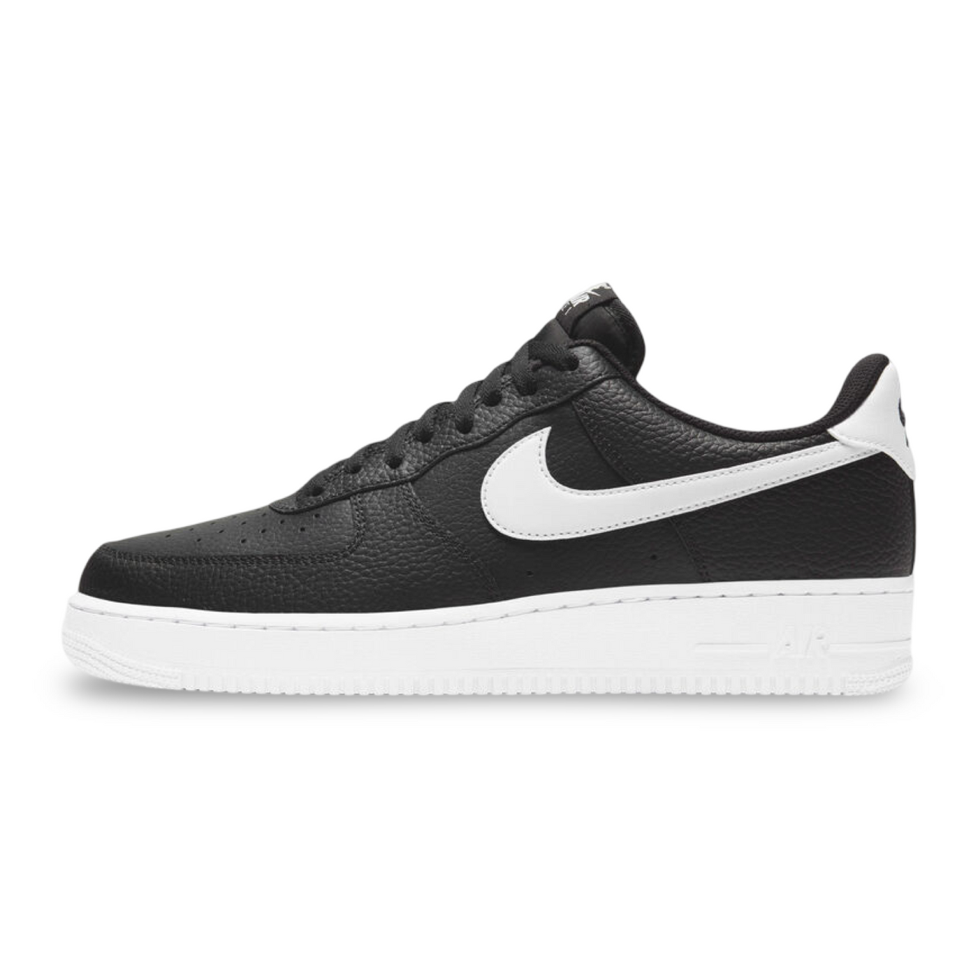CT2302-002 Nike Air Force 1 Low '07 Black White Pebbled Leather Men's