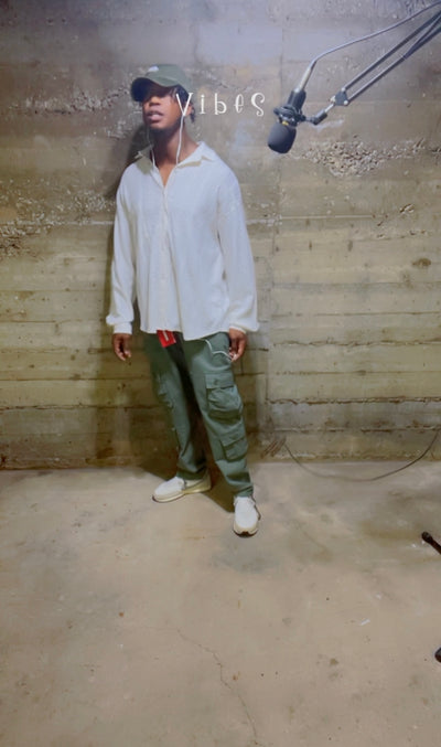 Profound Olive Green Multi-Pocket Tactical Cargo Pants Relaxed Fit