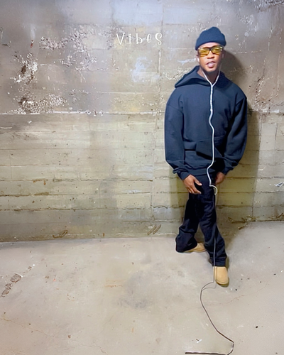 118510 350 GSM Flare Pants and Hoody Set Black