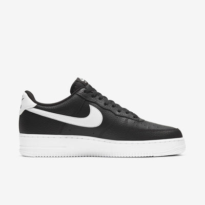 CT2302-002 Nike Air Force 1 Low '07 Black White Pebbled Leather Men's