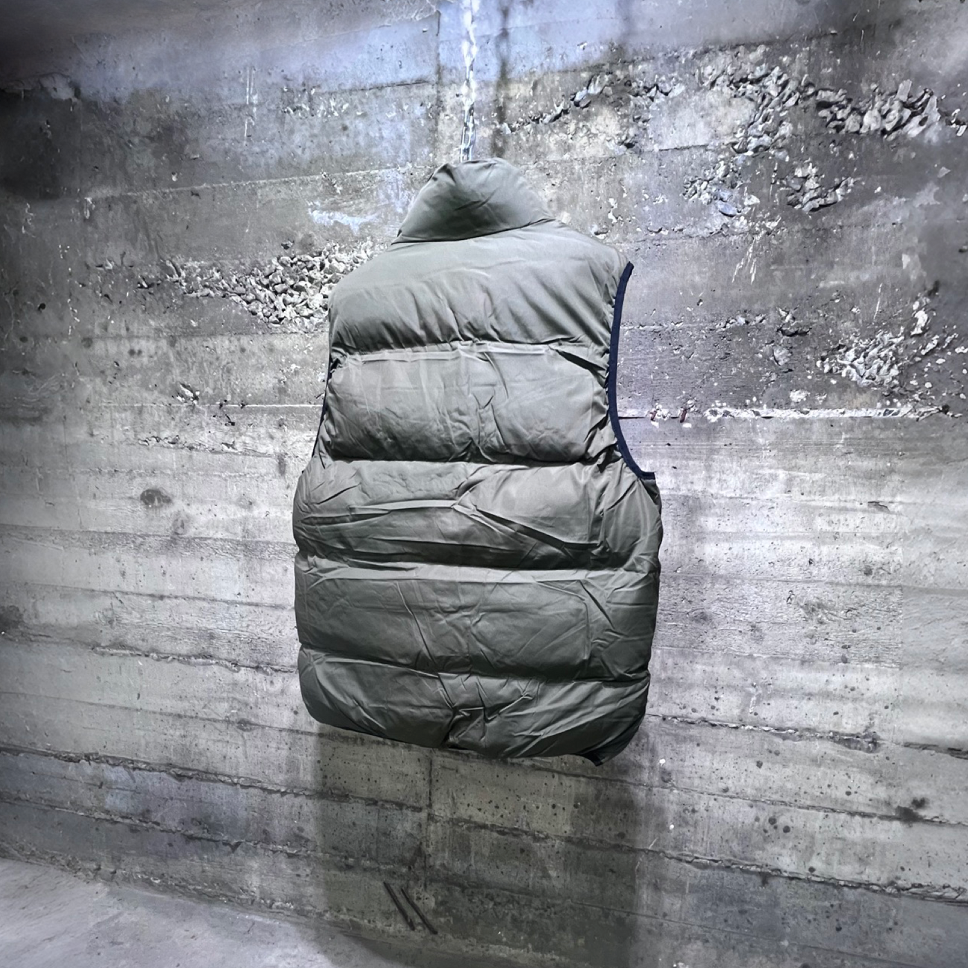 MV055 Robert Phillipe Windproof Puffer Sleeveless Winter Jacket Vest Army Green