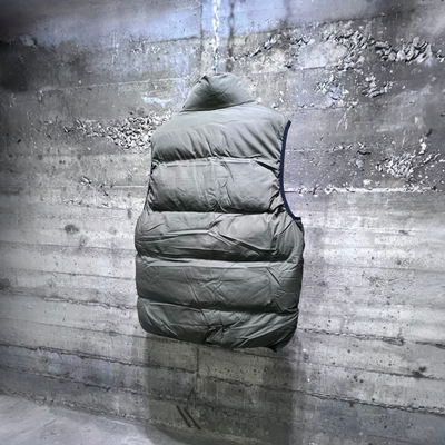 MV055 Robert Phillipe Windproof Puffer Sleeveless Winter Jacket Vest Army Green