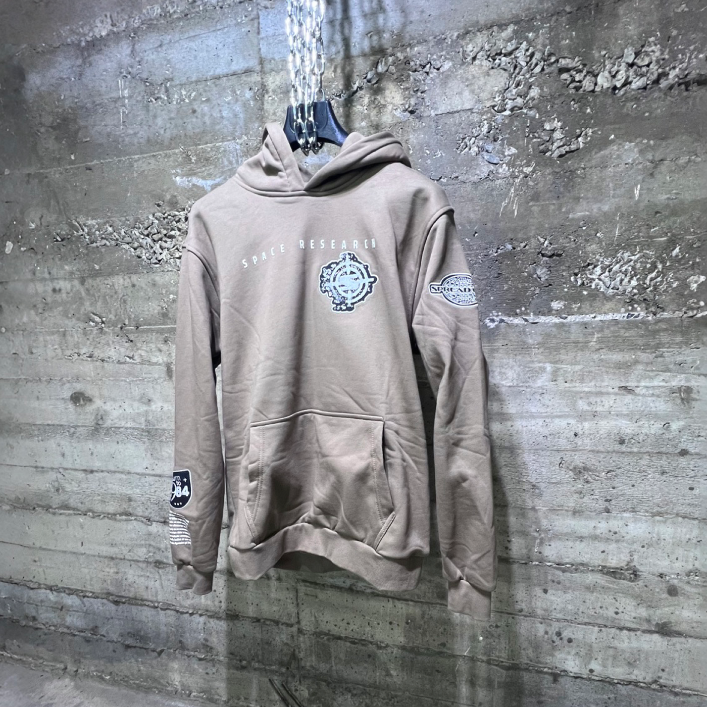 FLH471 Fifth Loop Space Research Pullover Hoodie Brown Turf