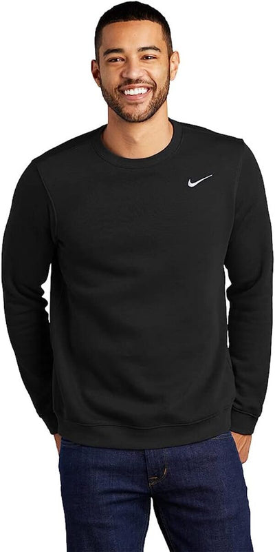 637902-010 Nike Club Fleece Crewneck Men’s Sweatshirt Black Men’s