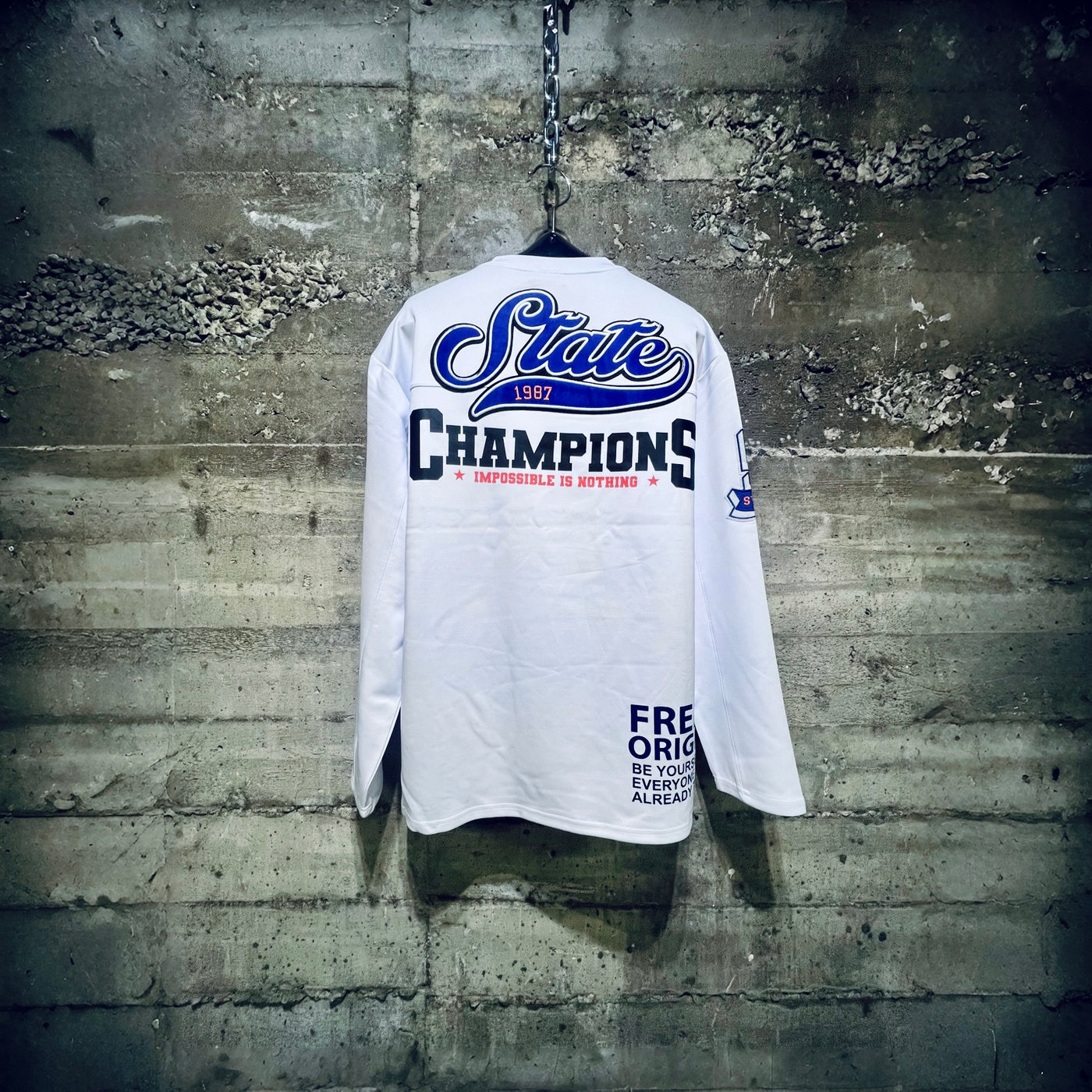 SF3029 Switch Remarkable State Champions Long Sleeve Graphic Jersey White