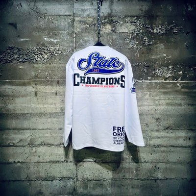 SF3029 Switch Remarkable State Champions Long Sleeve Graphic Jersey White