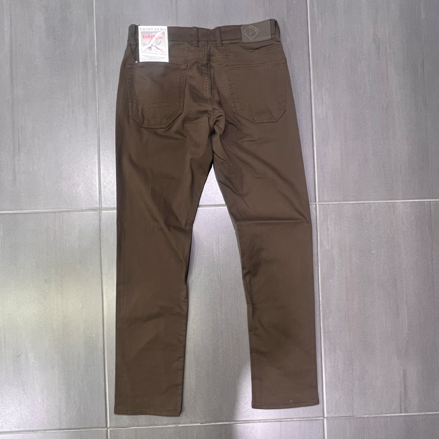 7369002 Point Zero Enzyme Slim Fit 5 Pocket Pants (Choco)