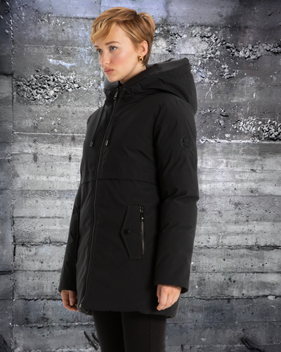 8368506 Point Zero Agnes Modern Parka Winter Jacket Black