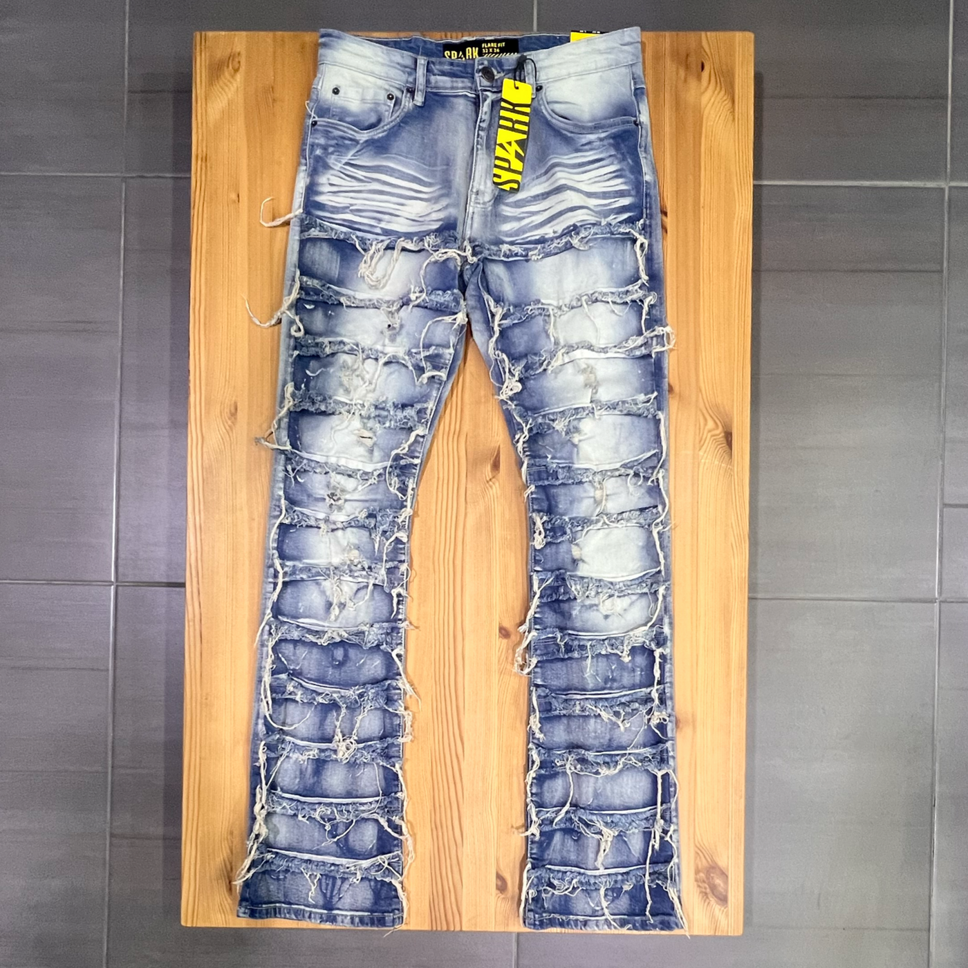 S3016 Spark Flare Fit Jeans Stacked Denim Tint