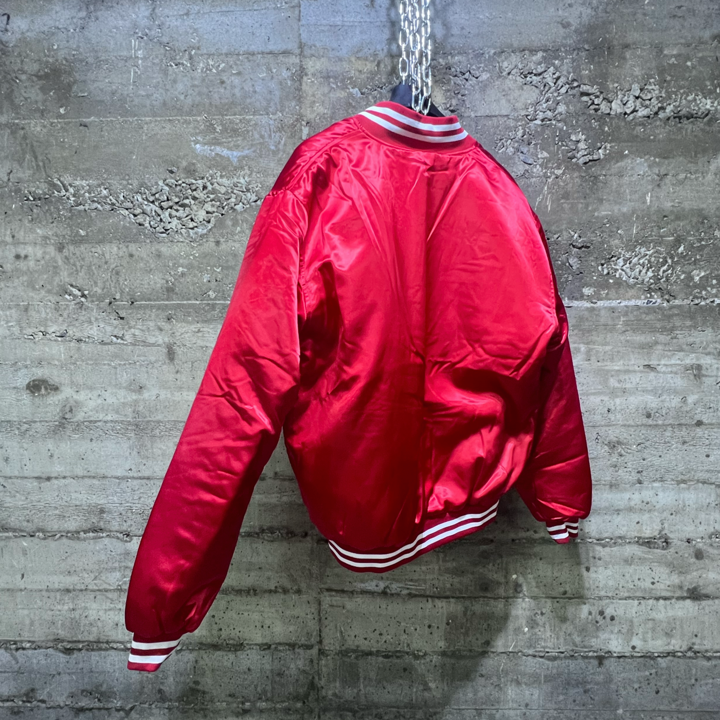 Chahine Sportwear Basic Letterman Bomber Varsity Sports Jacket (Red)