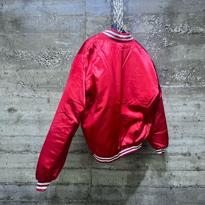 Chahine Sportwear Basic Letterman Bomber Varsity Sports Jacket (Red)