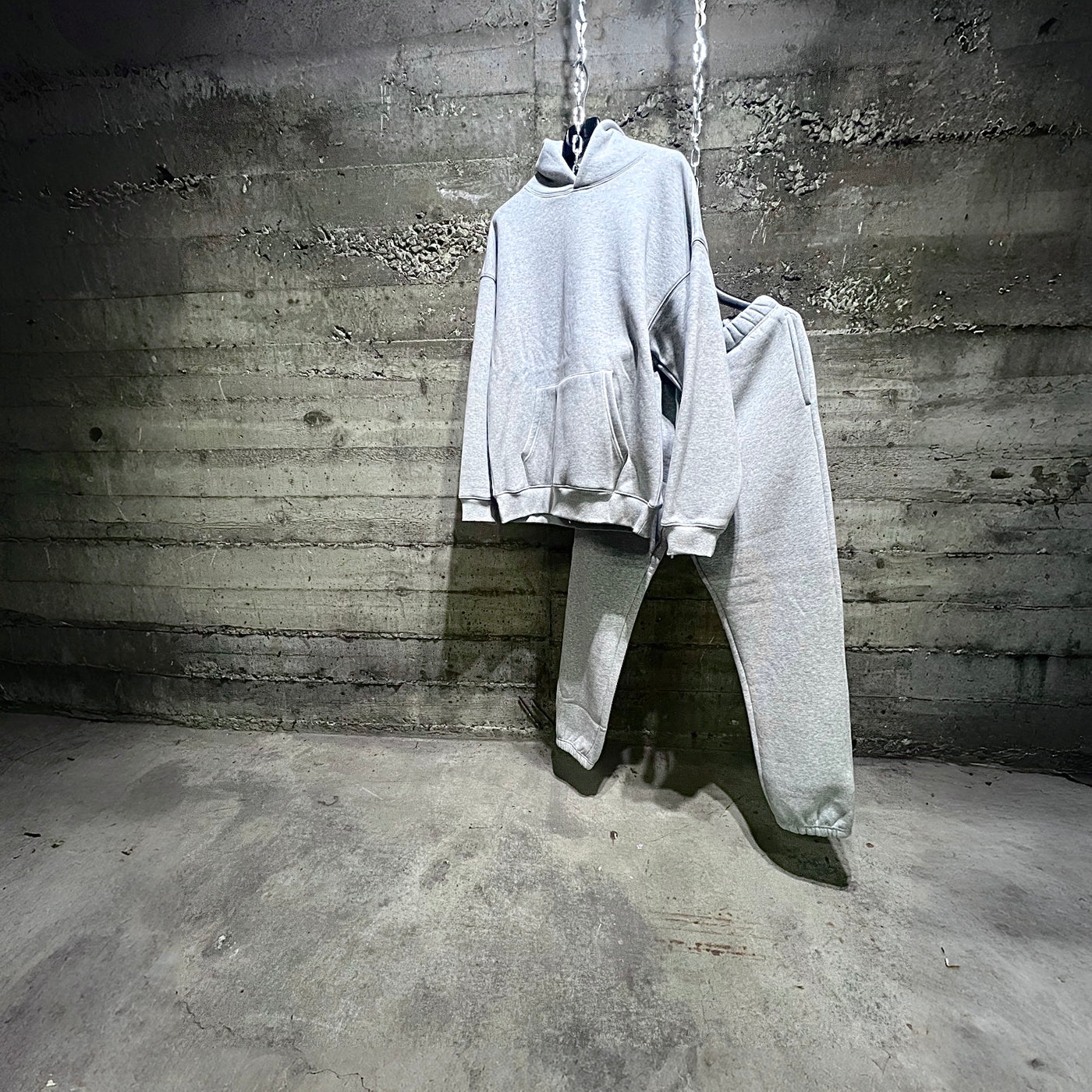 MJP64/MJT64 Riflessi Heather Grey Pullover Jogger Set