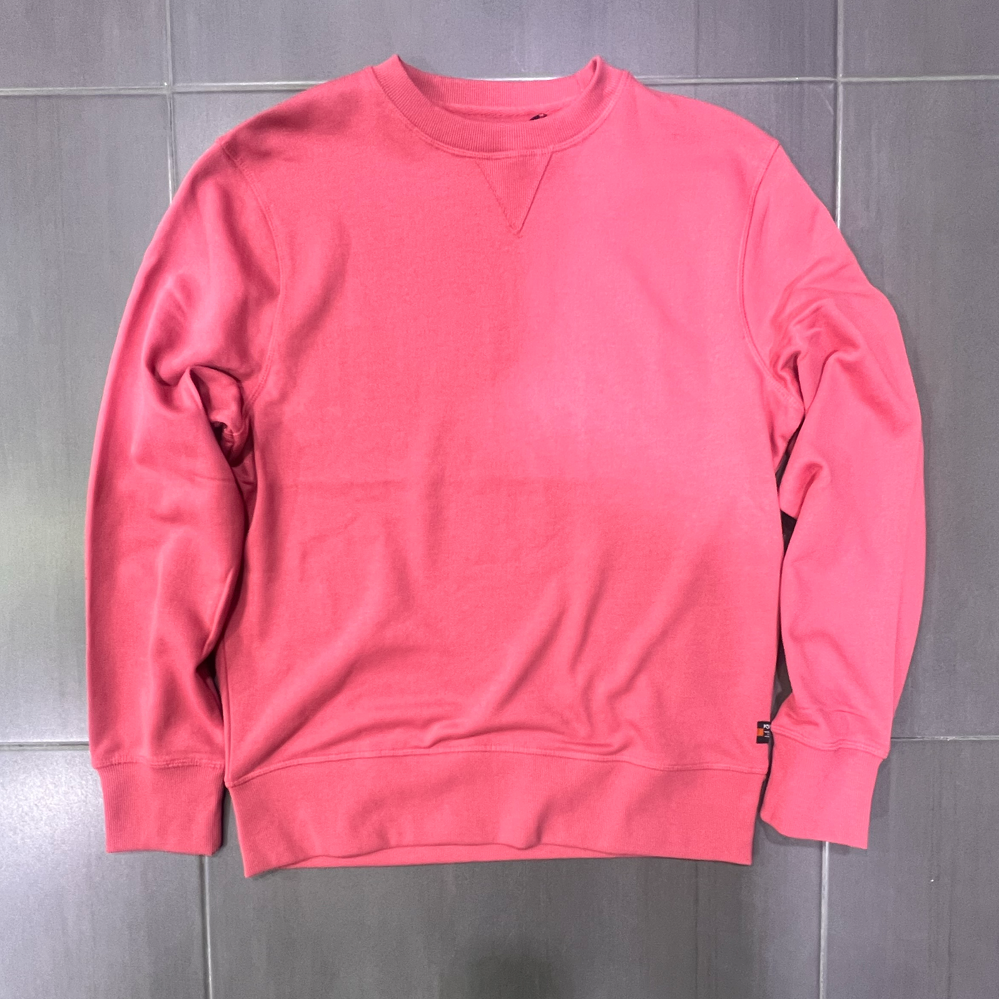 7266009 Point Zero French Terry Crewneck Peach Sweatshirt