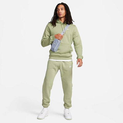 611457-386 Nike Sportswear Club Fleece Pullover Hoodie Oil Green