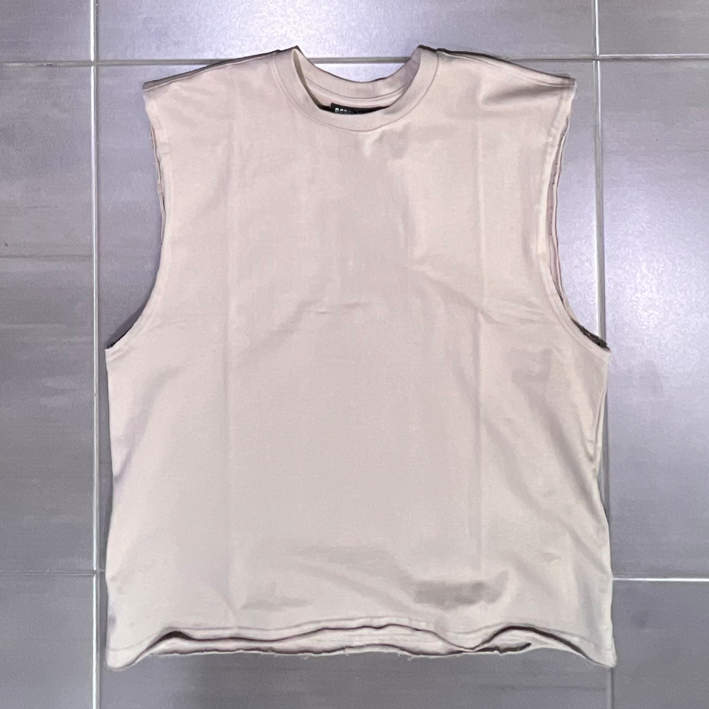 351-151 Rebel Mind Taupe Sleeveless T-Shirt