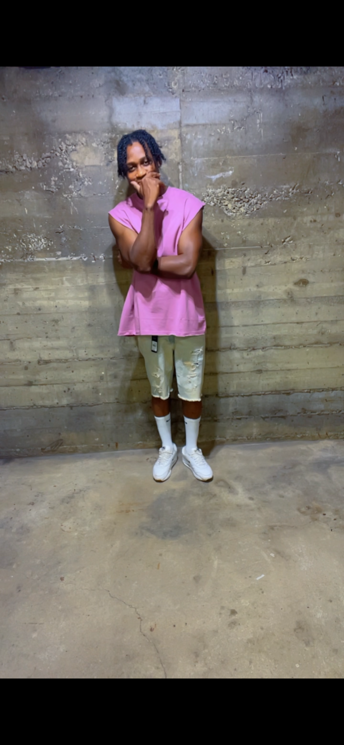 351-151 Rebel Minds Sage Pink Sleeveless T-Shirt
