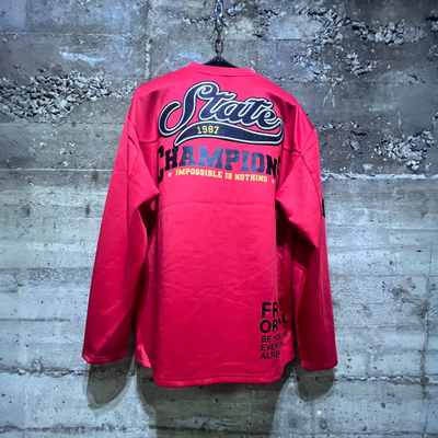 SF3029 Switch Remarkable State Champions Long Sleeve Graphic Jersey Red