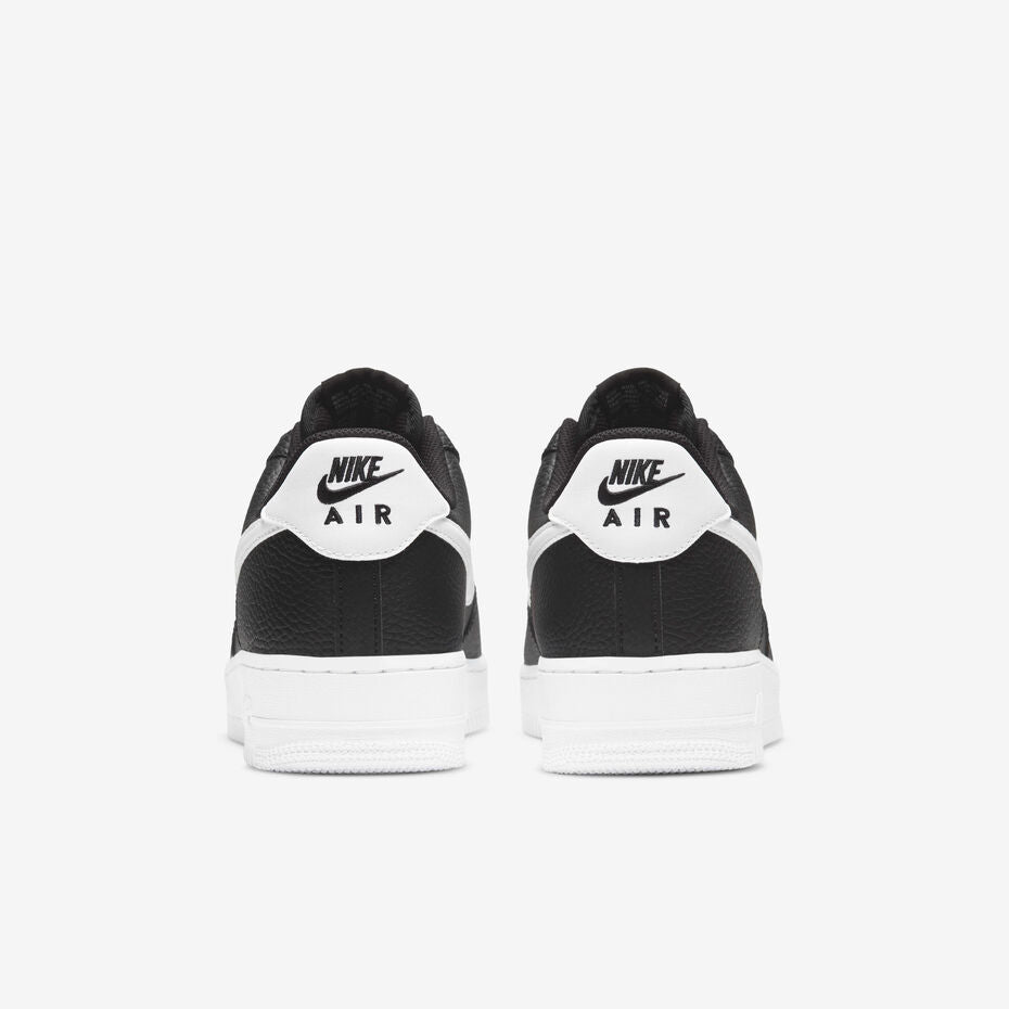 CT2302-002 Nike Air Force 1 Low '07 Black White Pebbled Leather Men's