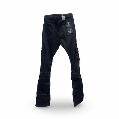 5226 Focus Cargo Stacked Denim Black Jeans