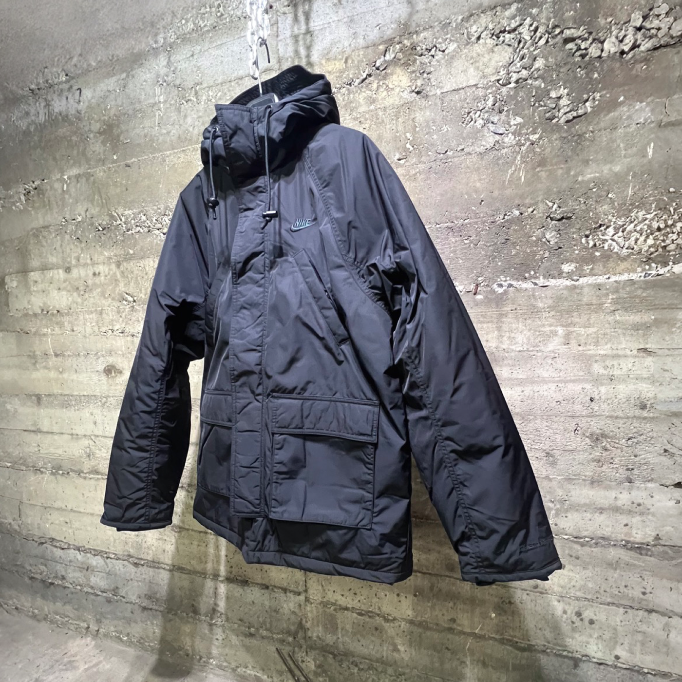 FZ0869-010 Nike Sportswear Club Therma-Fit Parka Jacket Black