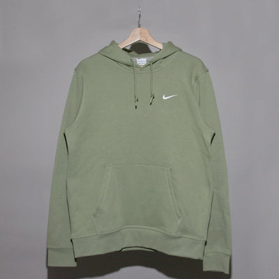 611457-386 Nike Sportswear Club Fleece Pullover Hoodie Oil Green